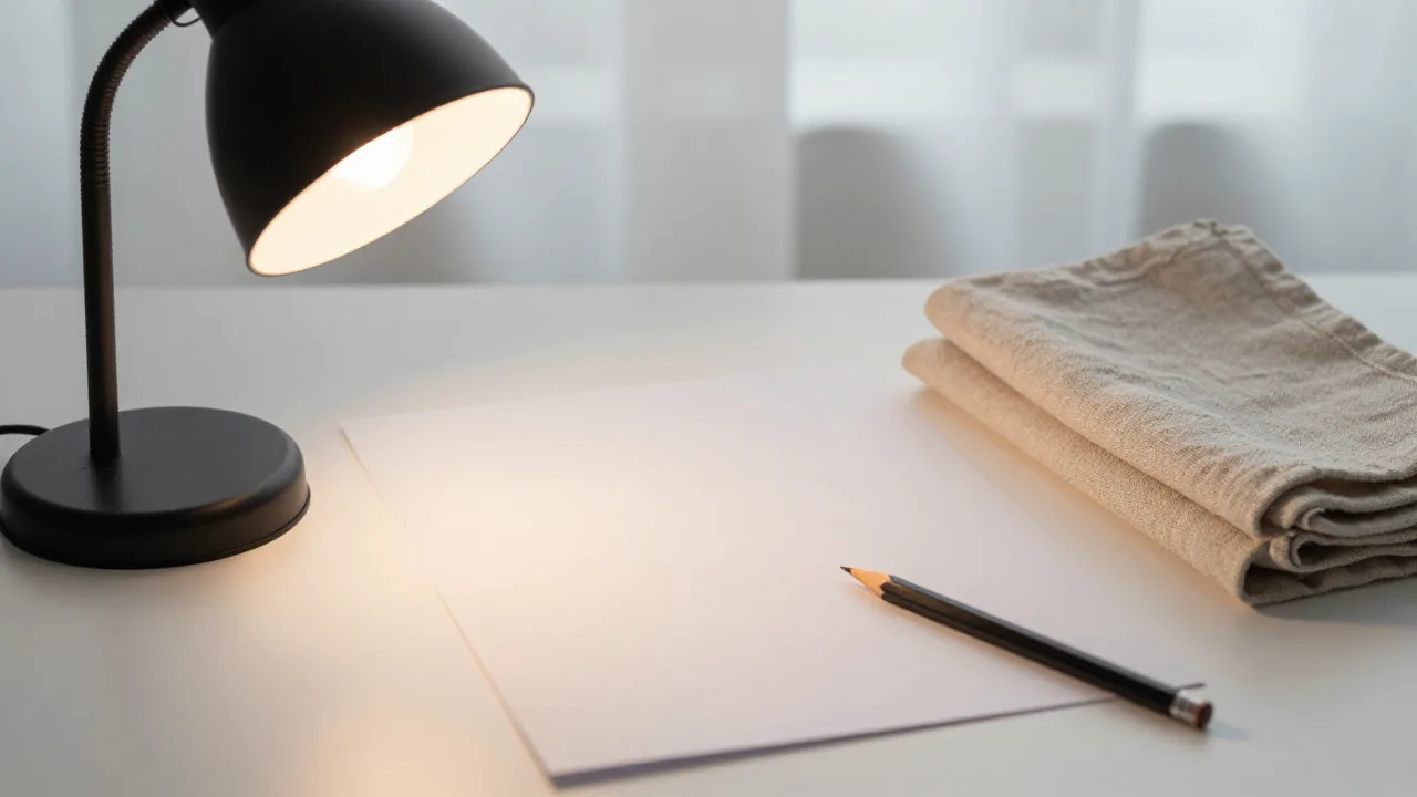 lamp, blank paper sheet, and pencil for what does it mean when you dream about someone